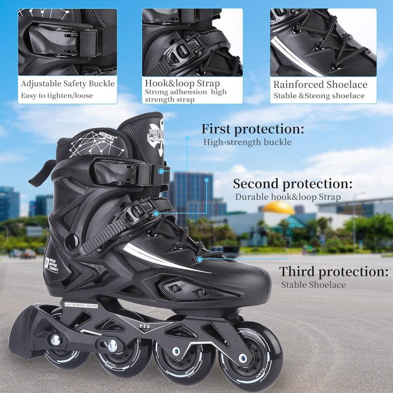 JGMLZK Inline Skates for Women and Men, High Performance Fitness Racing Aggressive Outdoor Inline Speed Skates Unisex - Image 2